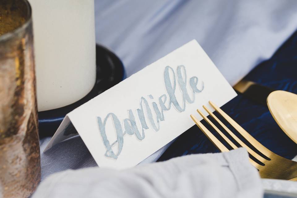 Watercolor placecards