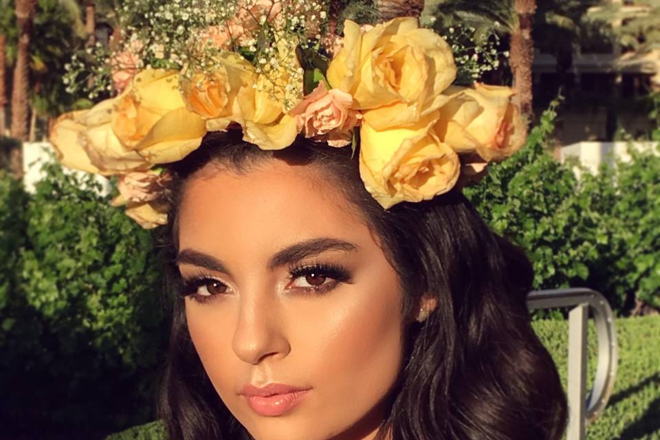 Flowers and makeup