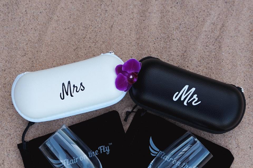 Mr and Mrs Travel Wine Glass