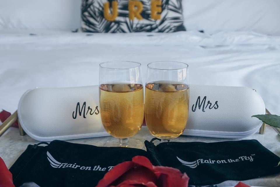 Mrs and Mrs Travel Wine Glass