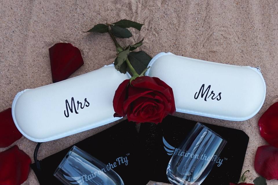 Mrs and Mrs Travel Wine Glass