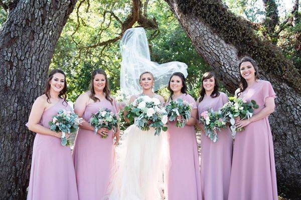 The wedding party bouquets