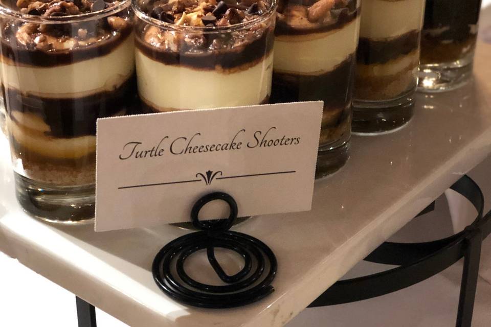 Turtle Cheesecake Shooters