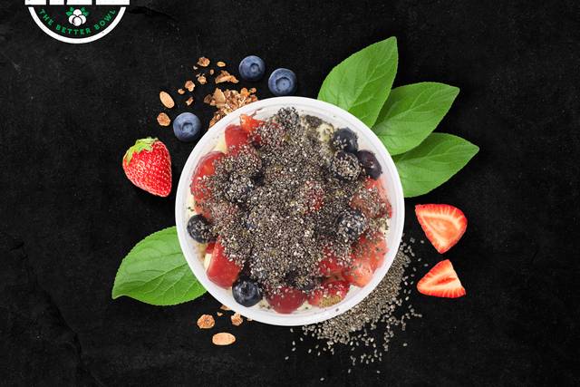 Acai bowl with chia seeds top