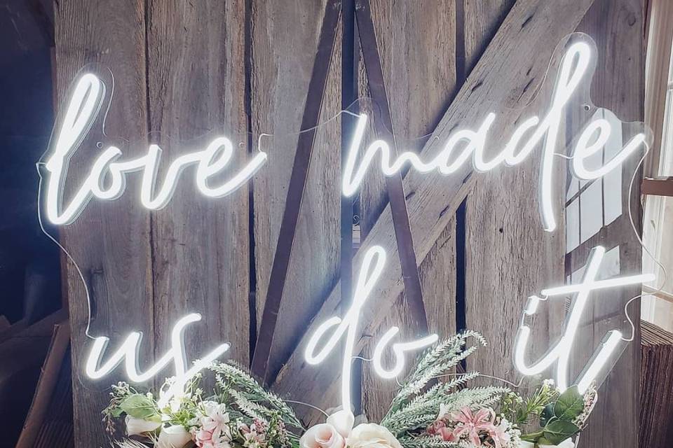 Love Made Us Do It Neon Sign