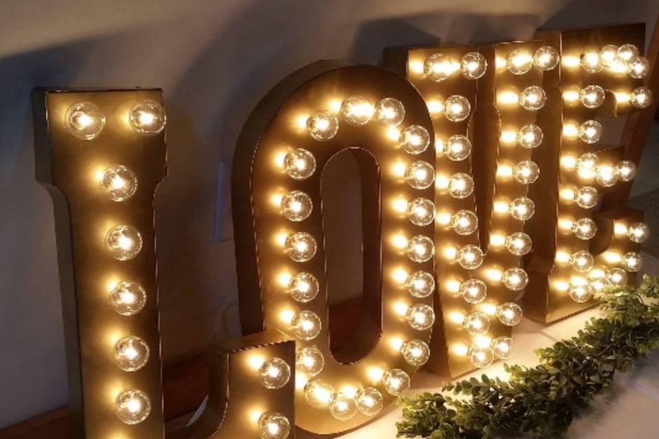 Large Gold Marquee Light