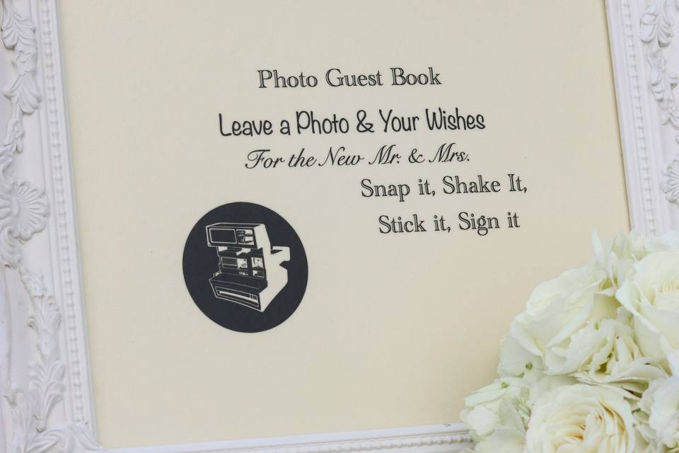 Custom Sign with Guest Book