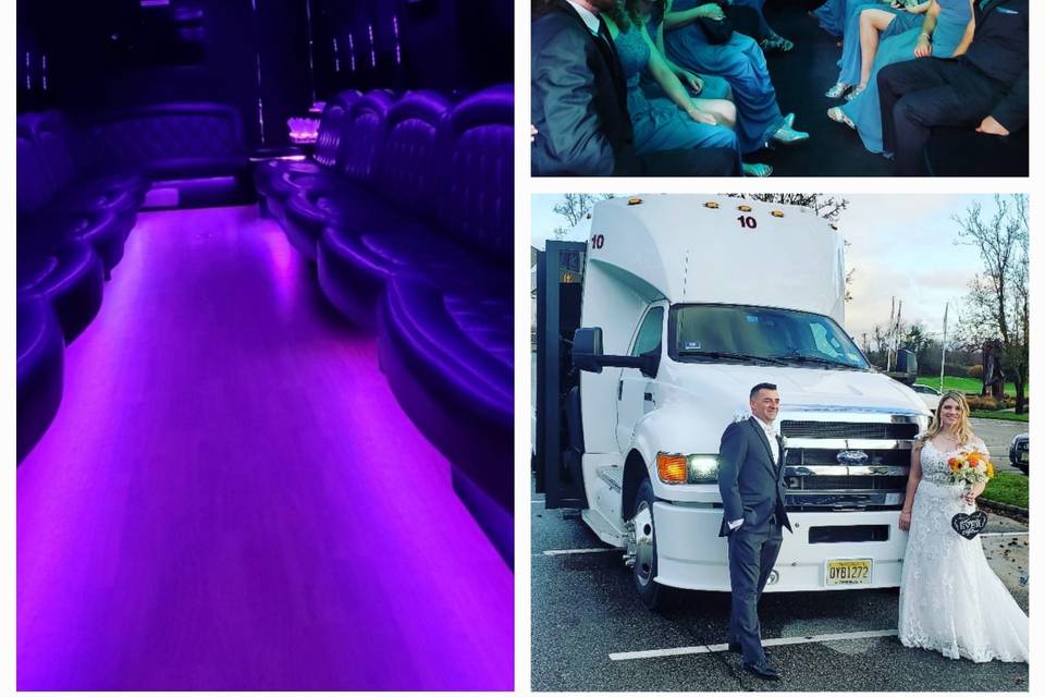 Wedding party busses