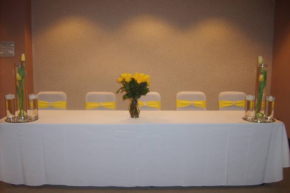 Wedding head table