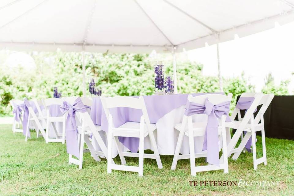 Wedding reception area