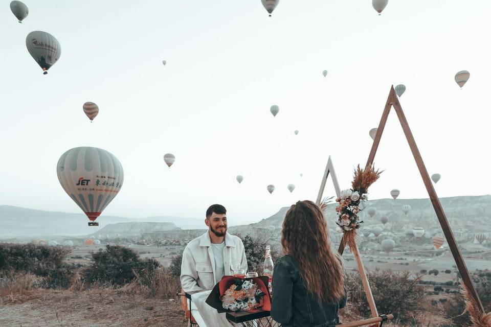 Romantic couple in Turkey