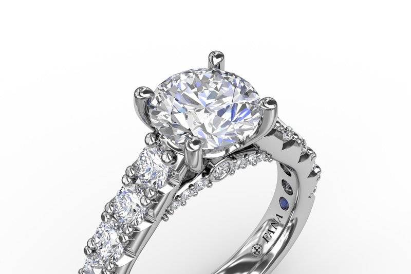 Chunky diamond engagement ring