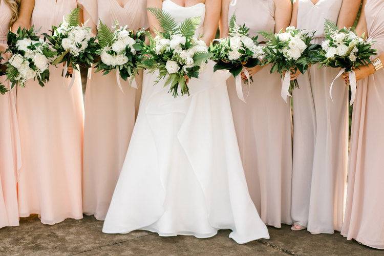 White flower bouquets