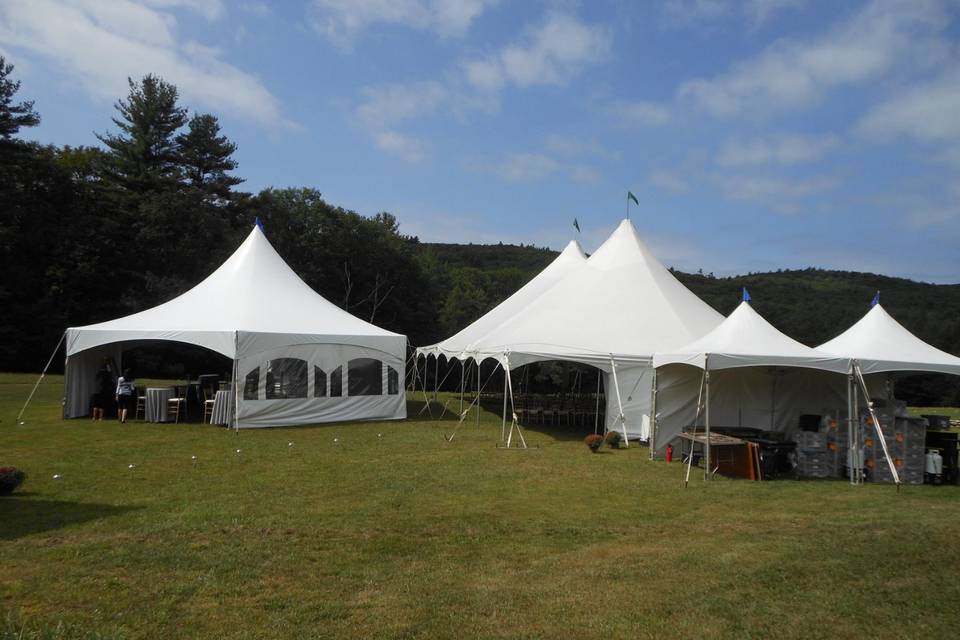 Exterior of high peak tents