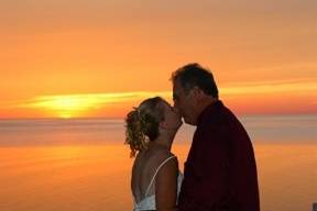sunset wedding at hernando beach club
