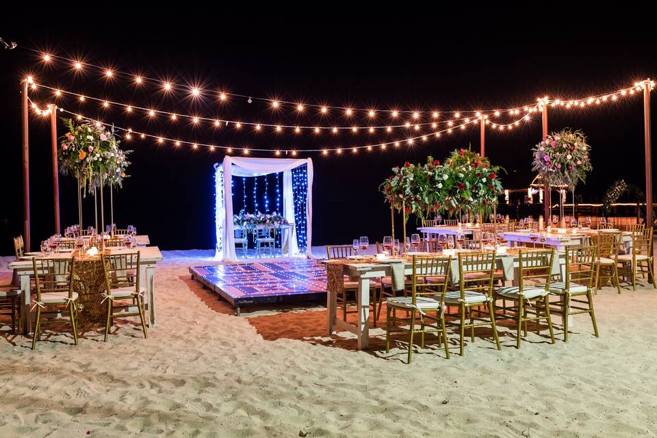 Receptions on the beach