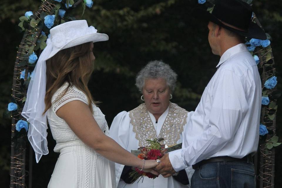 Back yard wedding