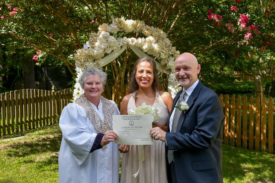 Back yard wedding