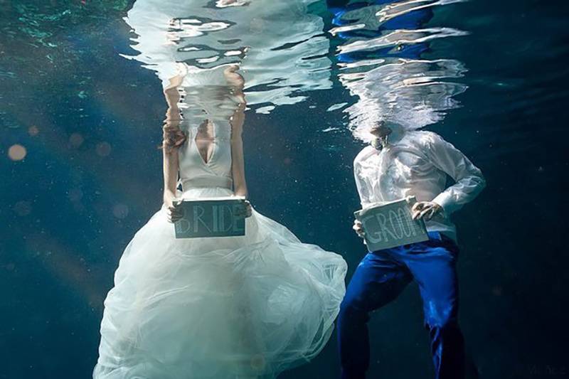 Creative underwater shot
