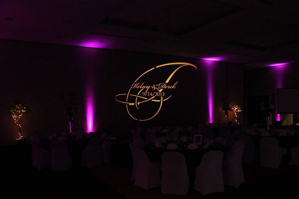 Uplighting and Monogram Lighting