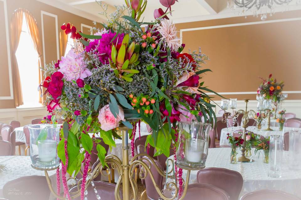 Bold and bright centerpieces