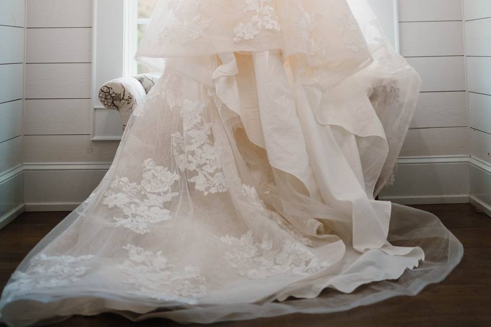 Our gorgeous wedding gown