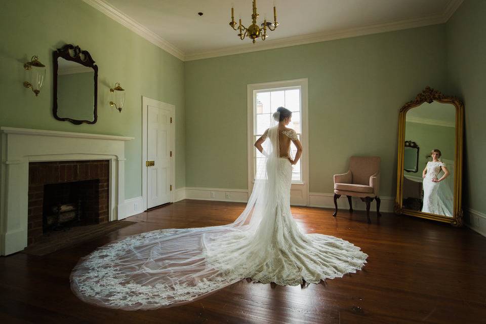 Elegant lace wedding dress