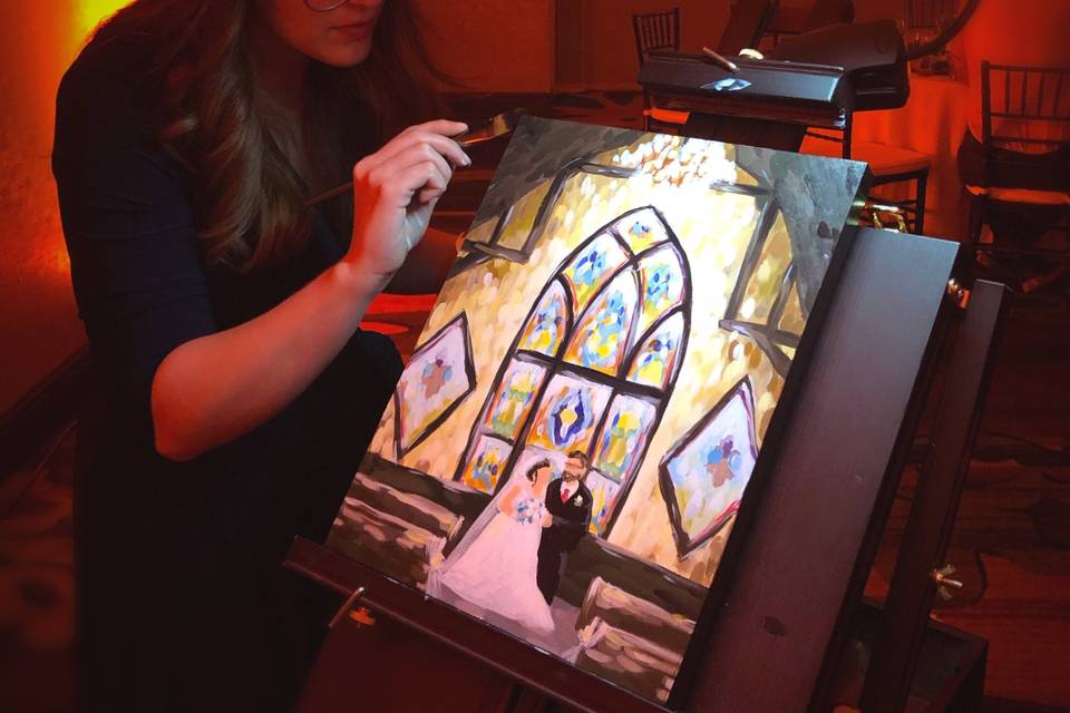 Live Wedding Painting