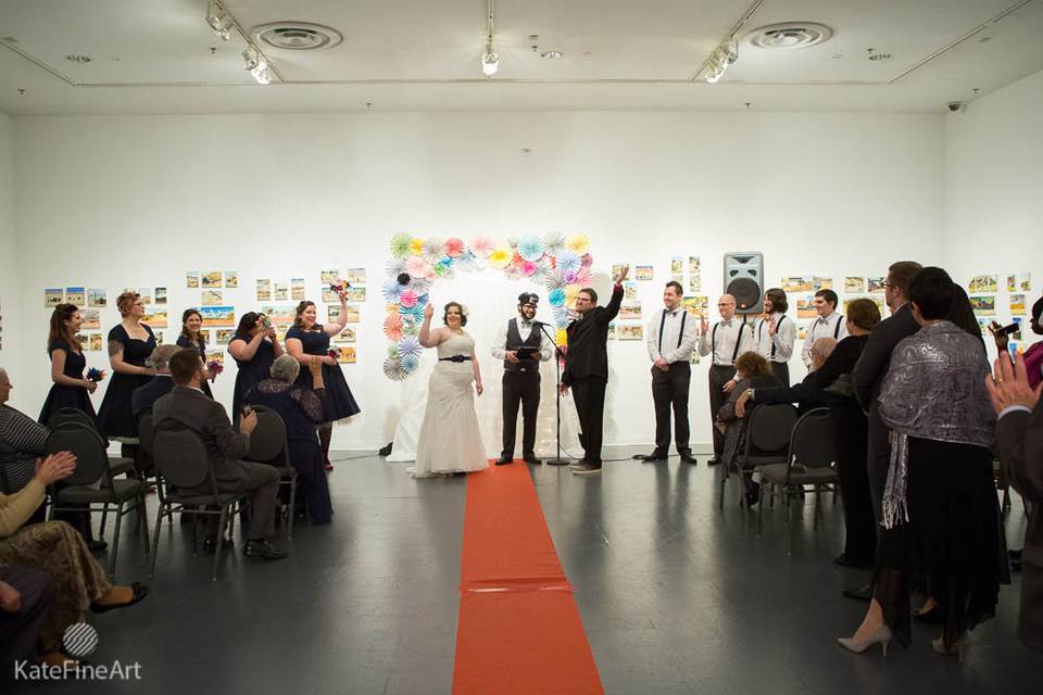 Indoor wedding ceremony