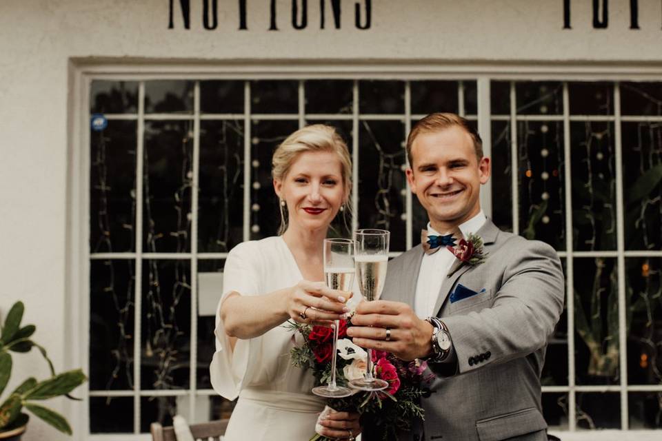 Cheers to the newlyweds - Angelina Melody Photography
