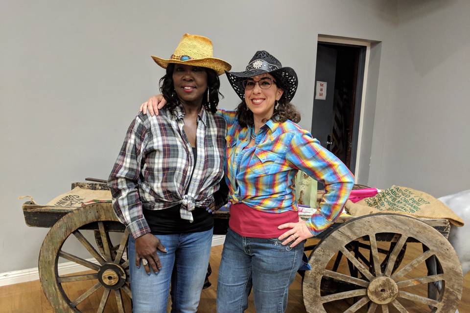 Lori & Liza at a hoedown