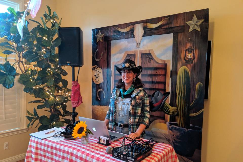 DJ Liza at a hoedown