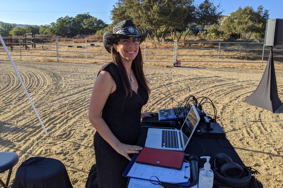 DJ Liza at ranch wedding