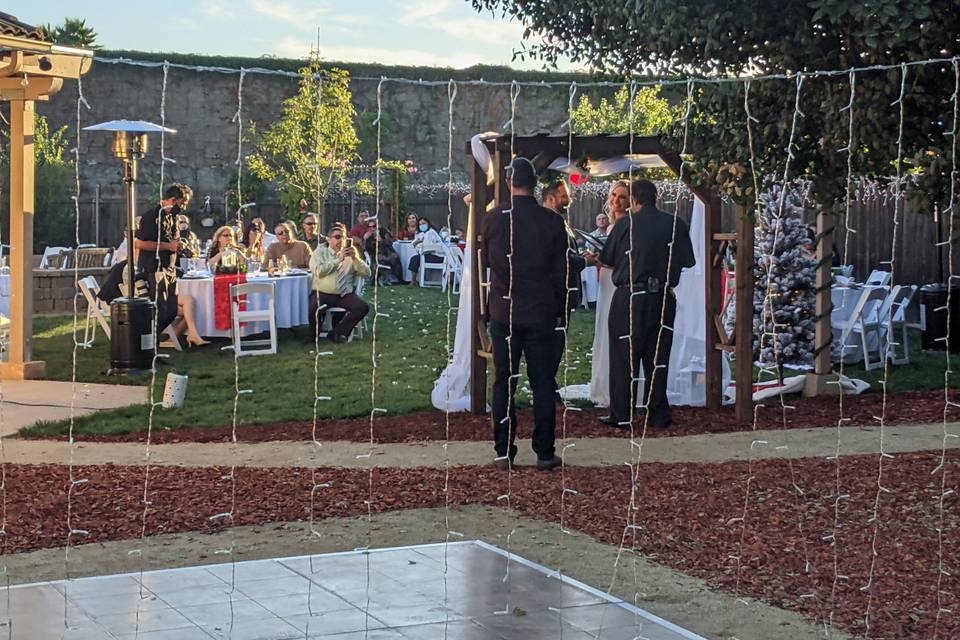 Backyard wedding