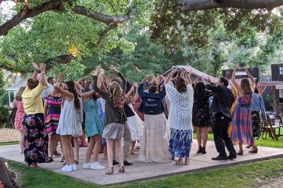 Family wedding at Hazy Meadows