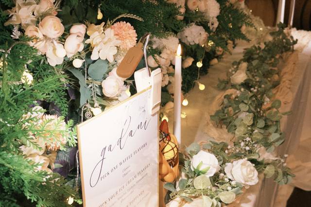 Wedding catering setup