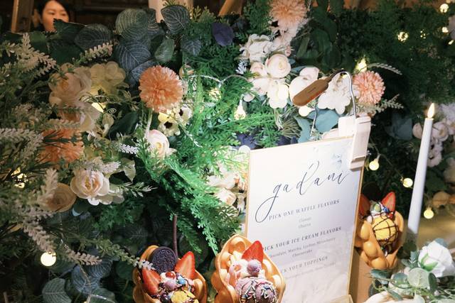 Wedding catering setup