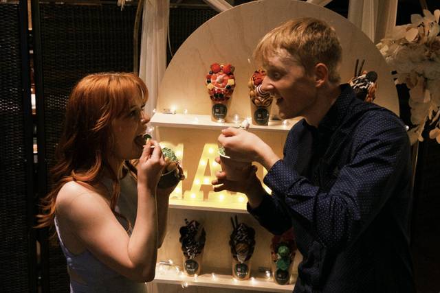 Wedding catering setup