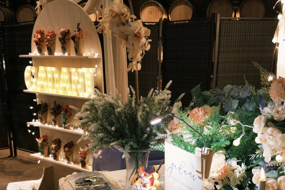 Our setup for wedding catering