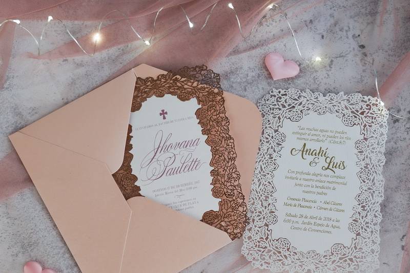 Foil edge Wedding Invitation