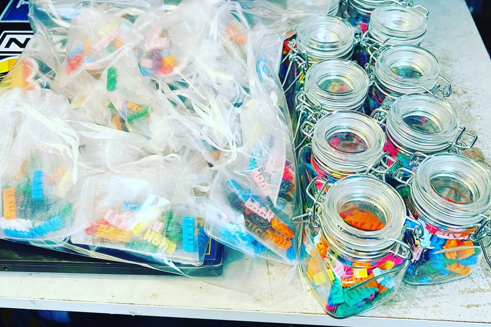 Novelty gift bags and jars