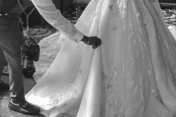Chris assisting bride