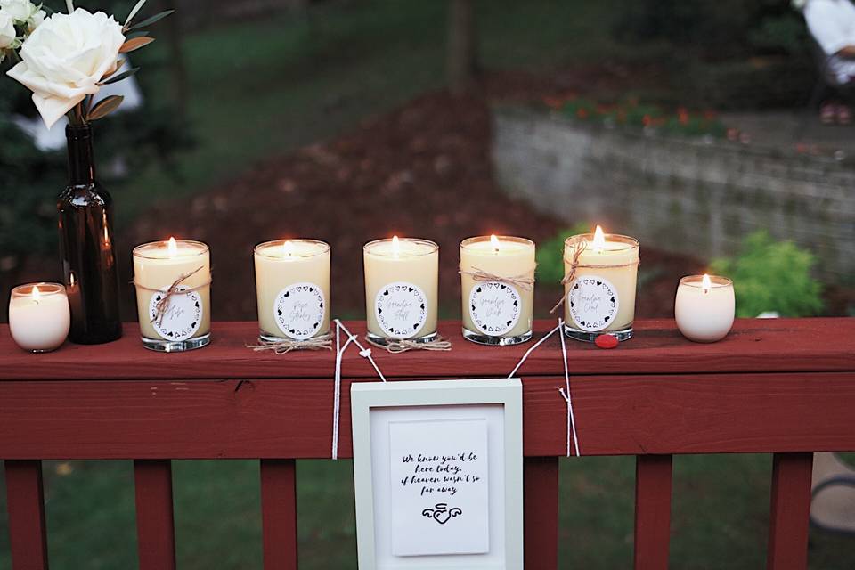 Custom Memorial Candles