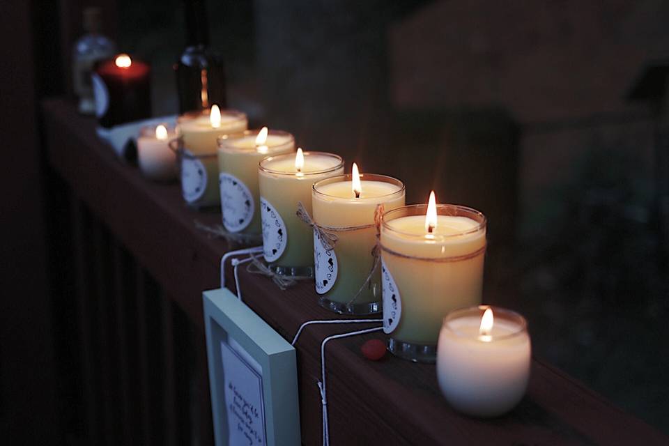 Custom memorial candles