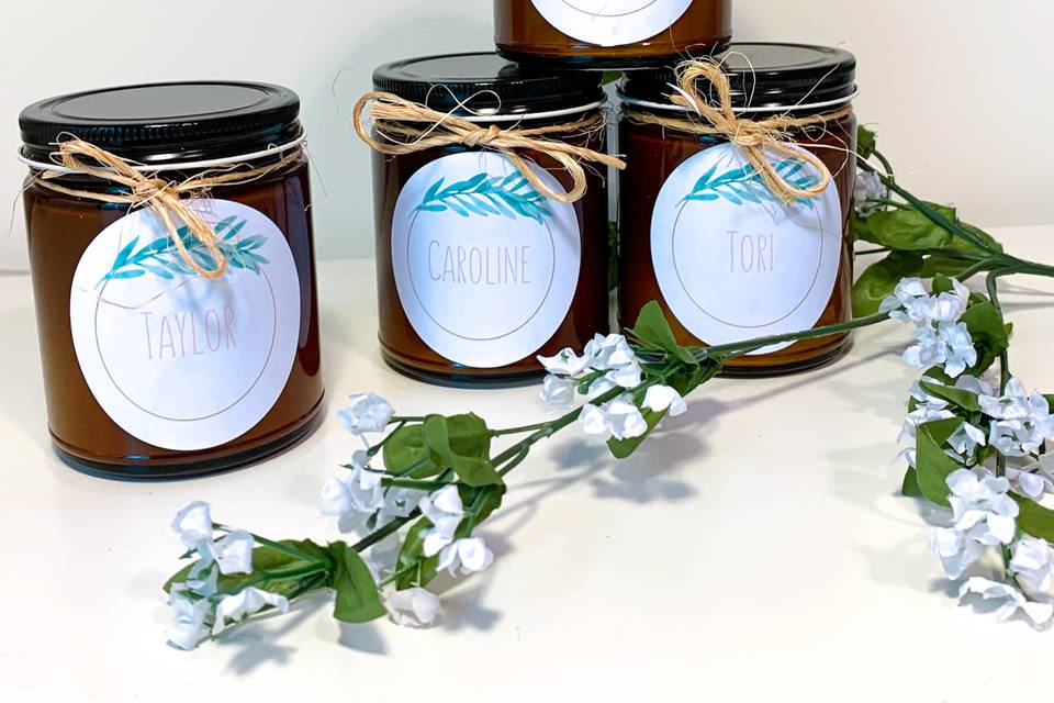 Custom Bridesmaid Candles