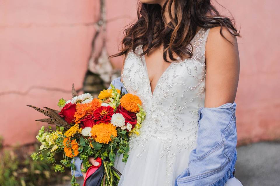 Vintage summer bridal shoot