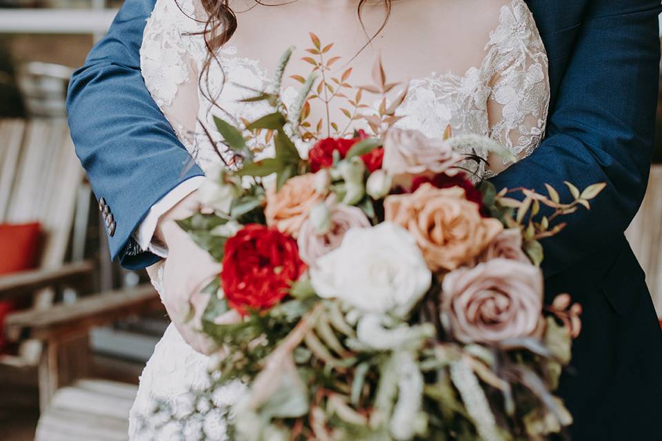 Winter greenhouse wedding