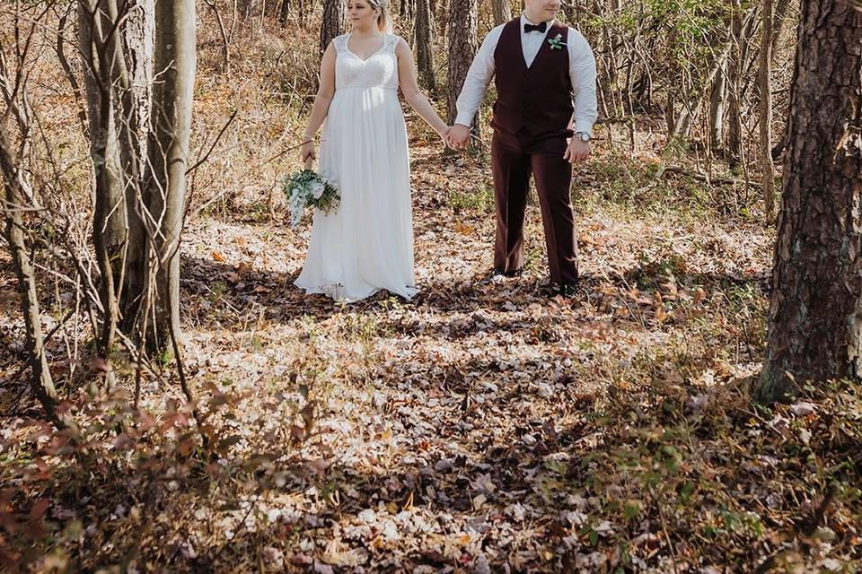 Posing in the woods