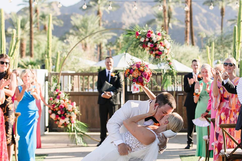 Couple at ceremony