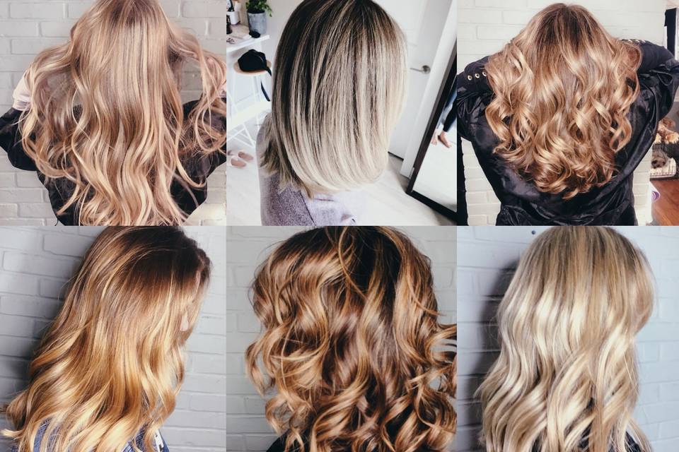 Variety of hairstyles